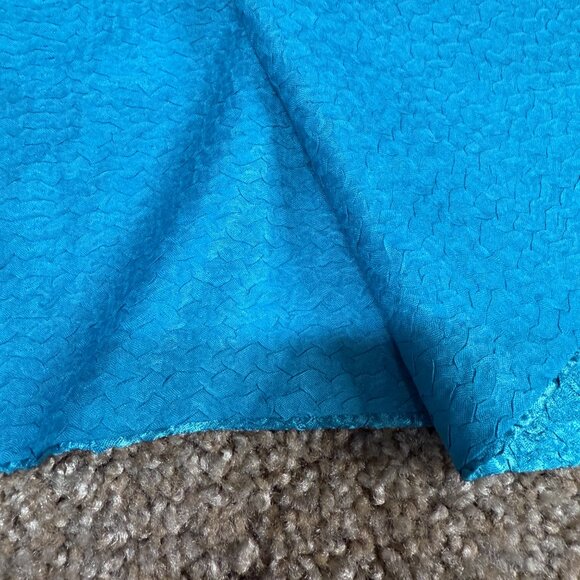 Chico's By Travelers Rev Crushed Zebra Duster Womens 3 Turquoise Gold Open Front - Picture 14 of 15